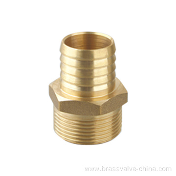 Brass straight male garden hose fitting